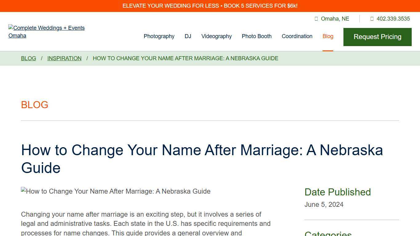How to Change Your Name After Marriage: A Nebraska Guide
