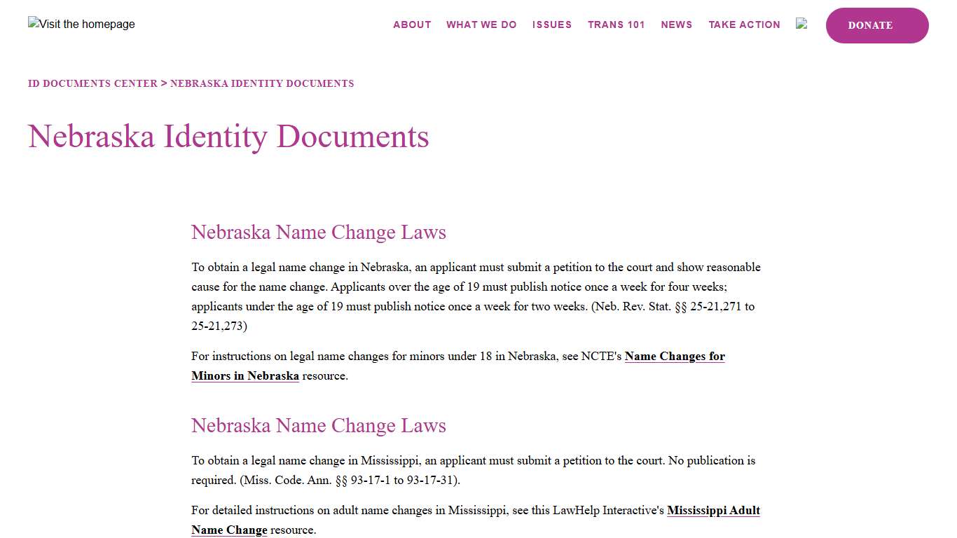 Nebraska Identity Documents A4TE